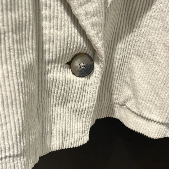 ZARA Cream Corduroy Shawl-Collar Blazer Jacket - Picture 6 of 8